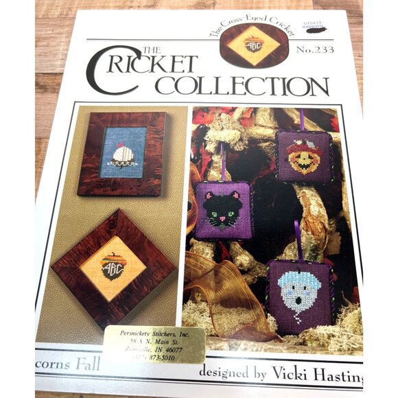 RARE The Cricket Collection No.233 Cross-Eyed Cricket Pattern Booklet Acorns Fal - Picture 2 of 3